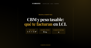 CBM, peso tasable y recargos en LCL: qué te van a facturar (2026)