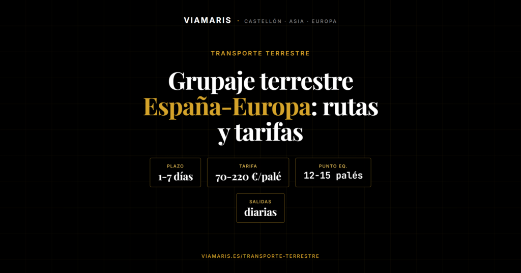 Grupaje terrestre internacional España Europa Viamaris
