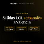 Salidas semanales de grupaje LCL desde Puerto Valencia (2026)