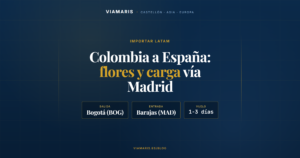 Importar de Colombia a España por avión: rutas y plazos