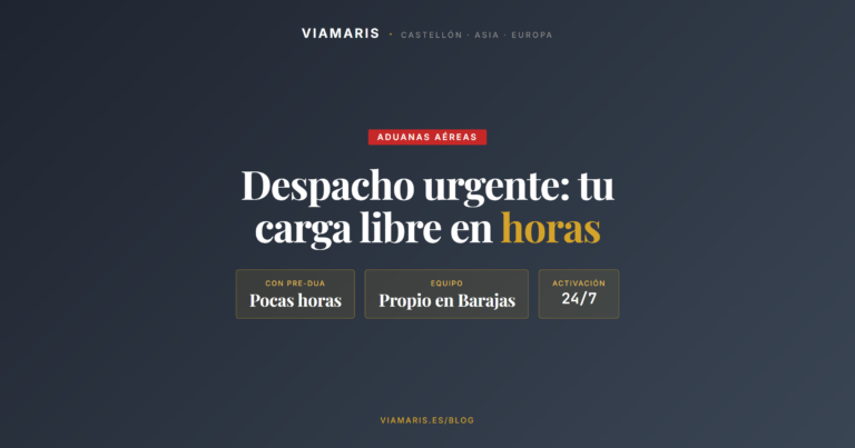 Despacho urgente aéreo: cómo liberar tu carga en horas