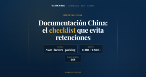Documentación para importar de China por avión