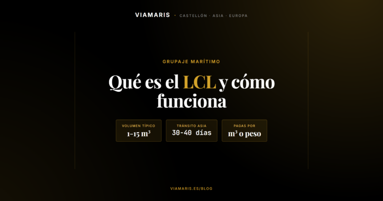 Qué es LCL y cómo funciona el grupaje marítimo paso a paso