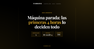 Máquina parada: qué hacer en las primeras 4 horas