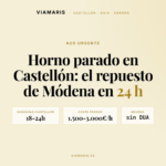 Repuesto urgente para máquina cerámica parada en Castellón