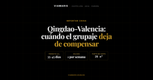 LCL Qingdao Valencia importar maquinaria Viamaris