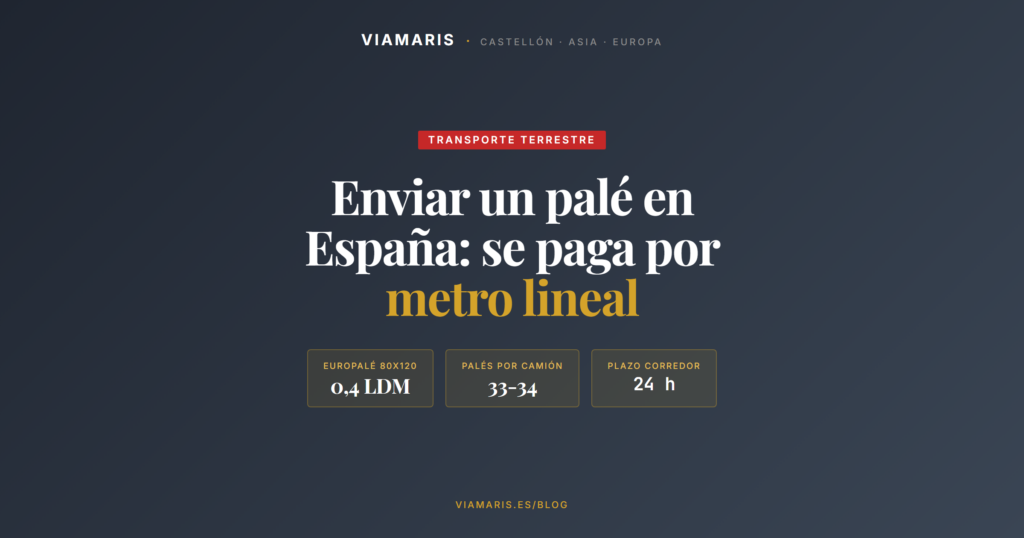 Precio enviar palé España paletería nacional Viamaris